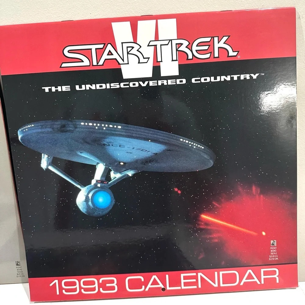 Lot of 5 Vintage Star Trek Original 90s Series Calendars- 90, 92, 93, 94, 98